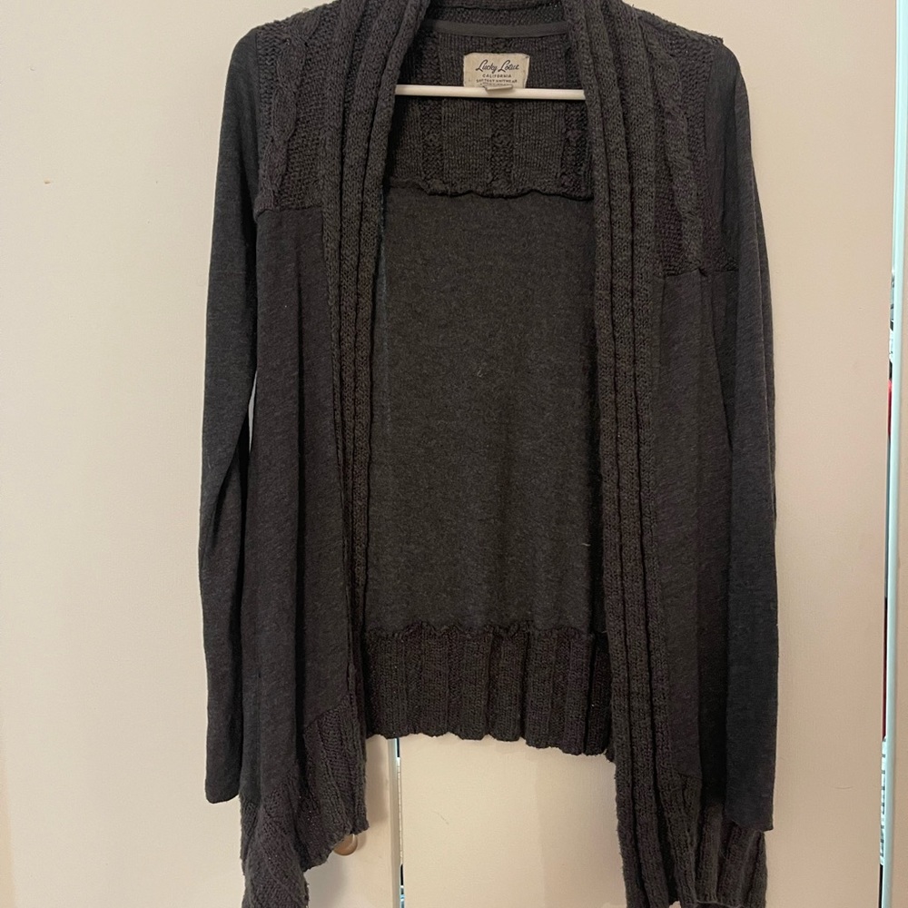 Lucky brand, navy cardigan size xs with pockets